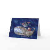 Whale Christmas Happy Holidays Card card
