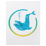 whale circle design flyers