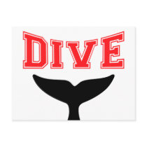 Whale Design SCUBA Dive postcards