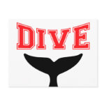 Whale Design SCUBA Dive Postcard
