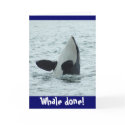Whale done! Congrats card