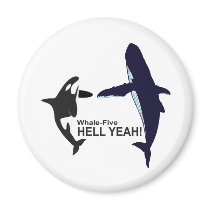 Whale-Five. Refrigerator Magnets