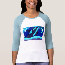 Whale in blue go blue for the ocean shirt