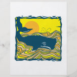 whale in the sunset design personalized flyer