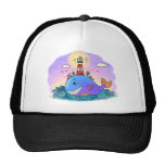 Whale-lighthouse Mesh Hat