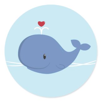 Whale love sticker