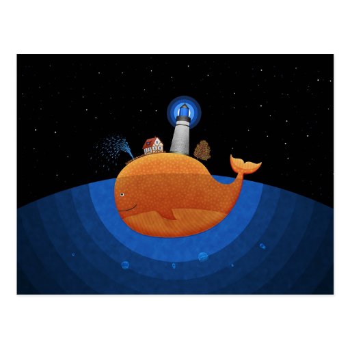 Whale (Night) Post Card