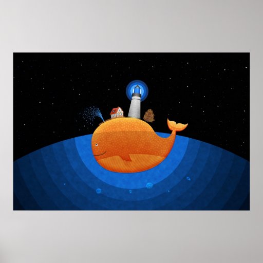 Whale (Night) Print