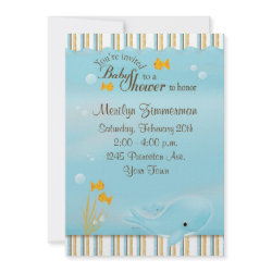 Whale of a great Baby Shower invitation invitation