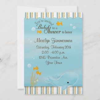 Whale of a great Baby Shower invitation invitation