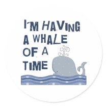 Whale of a Time Stickers