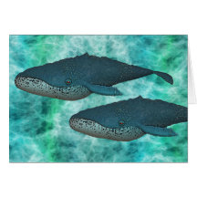 WHALE PAIR Greeting Card