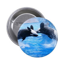 Whale Photo Round Button