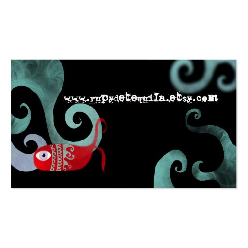 Whale red elegance sea waves gold business card (front side)