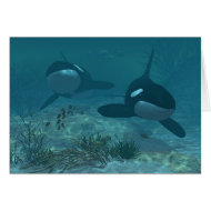 Whale Scene card