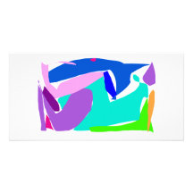 Whale Shark Dolphin Orca Rain Ocean Customized Photo Card