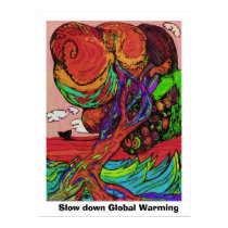 Whale signal red, Slow down Global Warming posters