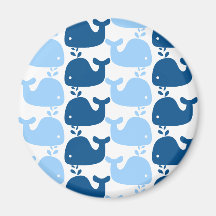 Whale Silhouette Print Magnet