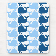 Whale Silhouette Print Mousepad