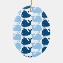 Whale Silhouette Print Ornament