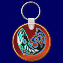 Whale Symbol Keychain