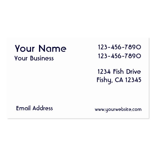 Whale symbol navy blue custom business cards (back side)