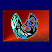 Whale Symbol Poster posters