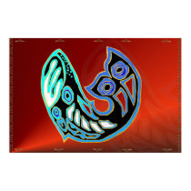 Whale Symbol Poster posters