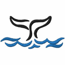 Whale Tail Outline embroidered shirts by ZazzleEmbroidery Whale Tail Outline embroidered shirts
