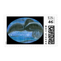 Whale tail splash postage