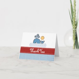 Whale Thank You Cards Notes