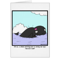 Whale Watching: Whale Cartoon Greeting Card