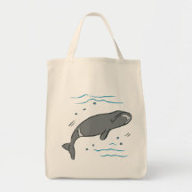Whale Whales Marine Mammals Cetacea Ocean Art Canvas Bag