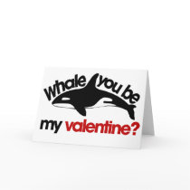 Whale you be my Valentine Cards