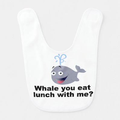 Whale you eat lunch with me bibs