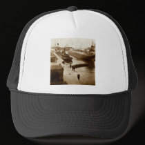 Whalebacks at The Soo - Vintage Stereoview hats