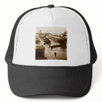 Whalebacks at The Soo - Vintage Stereoview hats