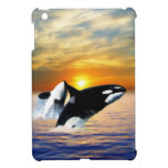 Whales at sunset iPad mini cases