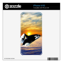 Whales at sunset iPhone 4 skin