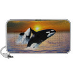 Whales at sunset portable speakers