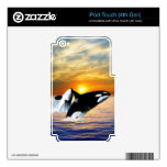 Whales at sunset skins for iPod touch 4G