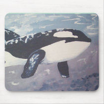 whales can fly mousepad