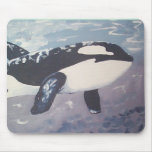 whales can fly mousepad