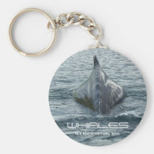 Whales, It's Their Ocean Too Keychains