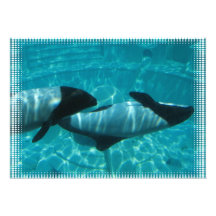 Whales Swimming Underwater Invitation