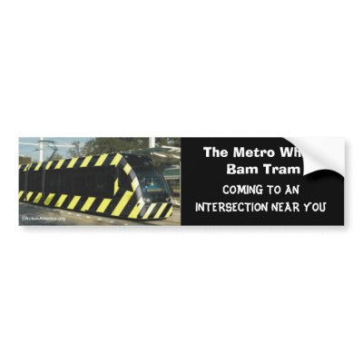 Wham Bam Tram Bumper Sticker by dsoren