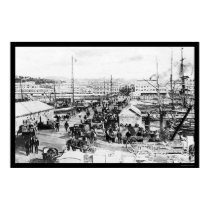 Wharf in Auckland, New Zealand 1908 posters by lc_vintagephotos Wharf in Auckland, New Zealand 1908 posters