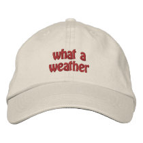 what A more weather Embroidered Hat
