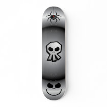 What A Nightmare! Goth Black Skull and Spiders skateboards by spacedust What A Nightmare! Goth Black Skull and Spiders skateboards