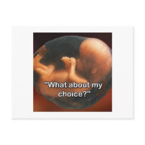 "What about my choice?" Postcards